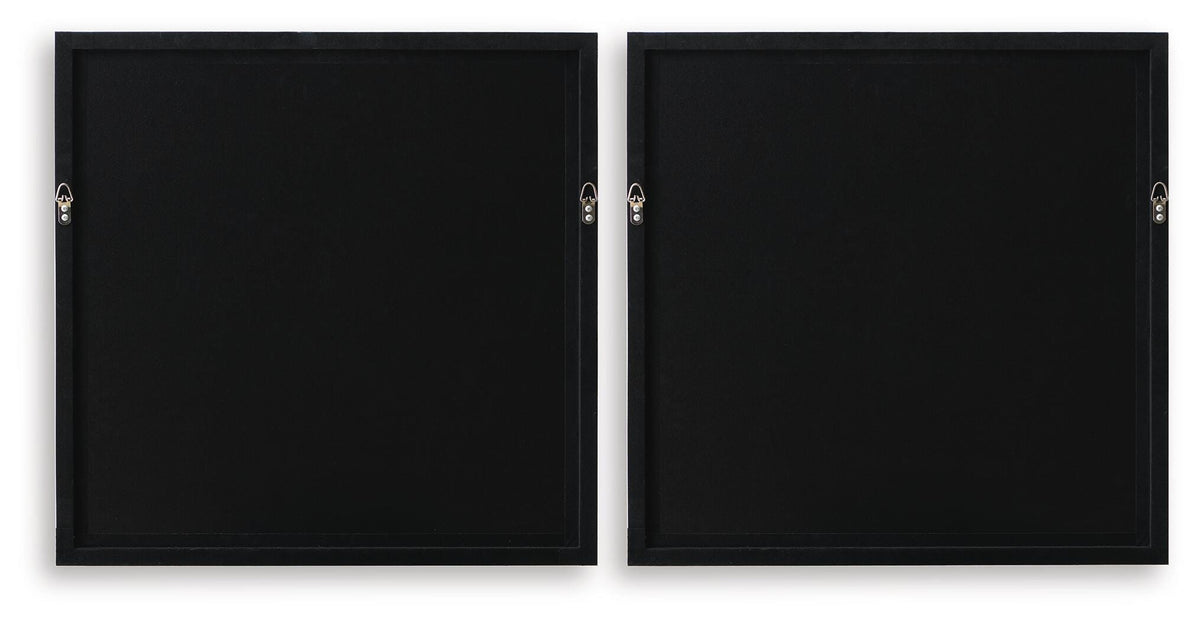 Downyard Black/Beige Wall Art, Set of 2 by Ashley at Eve Furniture