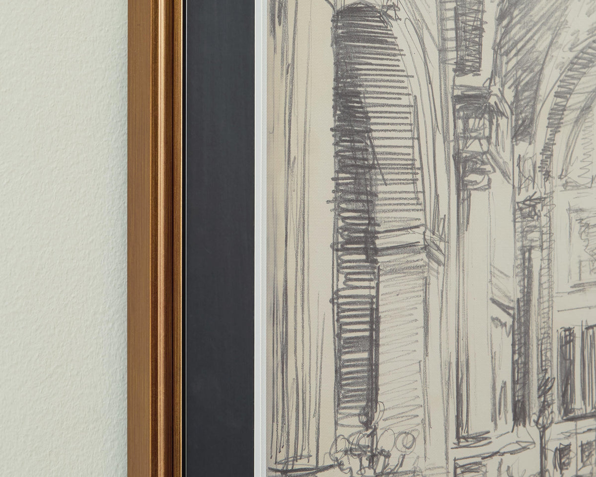 Downyard Black/Beige Wall Art, Set of 2 by Ashley at Eve Furniture
