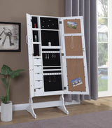 Doyle White Jewelry Cheval Mirror with Picture Frames by Coaster at Eve Furniture