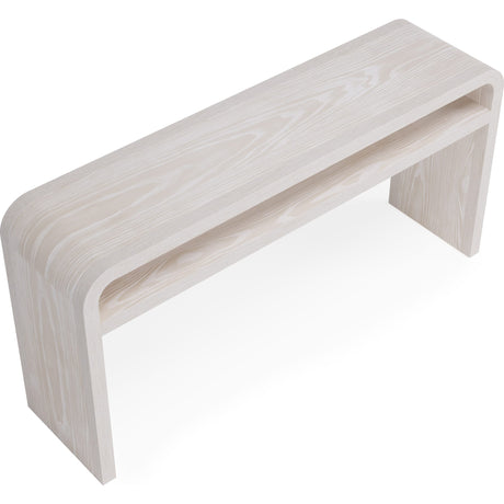 Drake Ash Wood Console Table in Sugar by Modus Furniture at Eve Furniture
