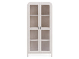Drake Glass Door Wooden Bookcase in Sugar by Modus Furniture at Eve Furniture