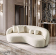 Drake Japandi Style Curvy Boucle Sofa by Ashcroft Imports at Eve Furniture