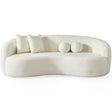 Drake Japandi Style Curvy Ivory Boucle Sofa by Ashcroft Furniture at Eve Furniture