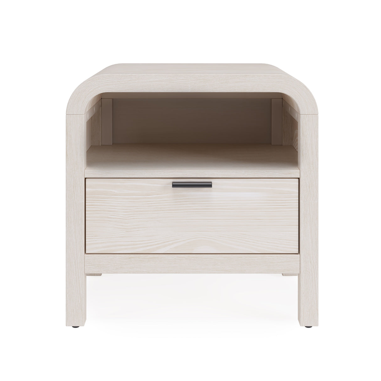 Drake One Drawer One Shelf USB-Charging Nightstand in Sugar by Modus Furniture at Eve Furniture
