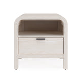 Drake One Drawer One Shelf USB-Charging Nightstand in Sugar by Modus Furniture at Eve Furniture