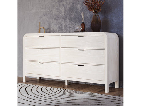 Drake Six Drawer Dresser in Sugar by Modus Furniture at Eve Furniture