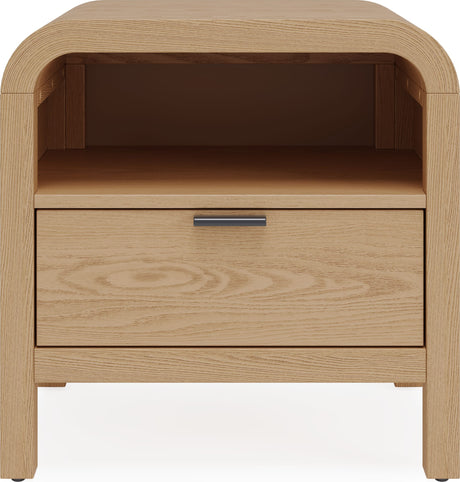 Drake Timber One Drawer Nightstand W/USB by Modus Furniture at Eve Furniture