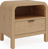 Drake Timber One Drawer Nightstand W/USB by Modus Furniture at Eve Furniture