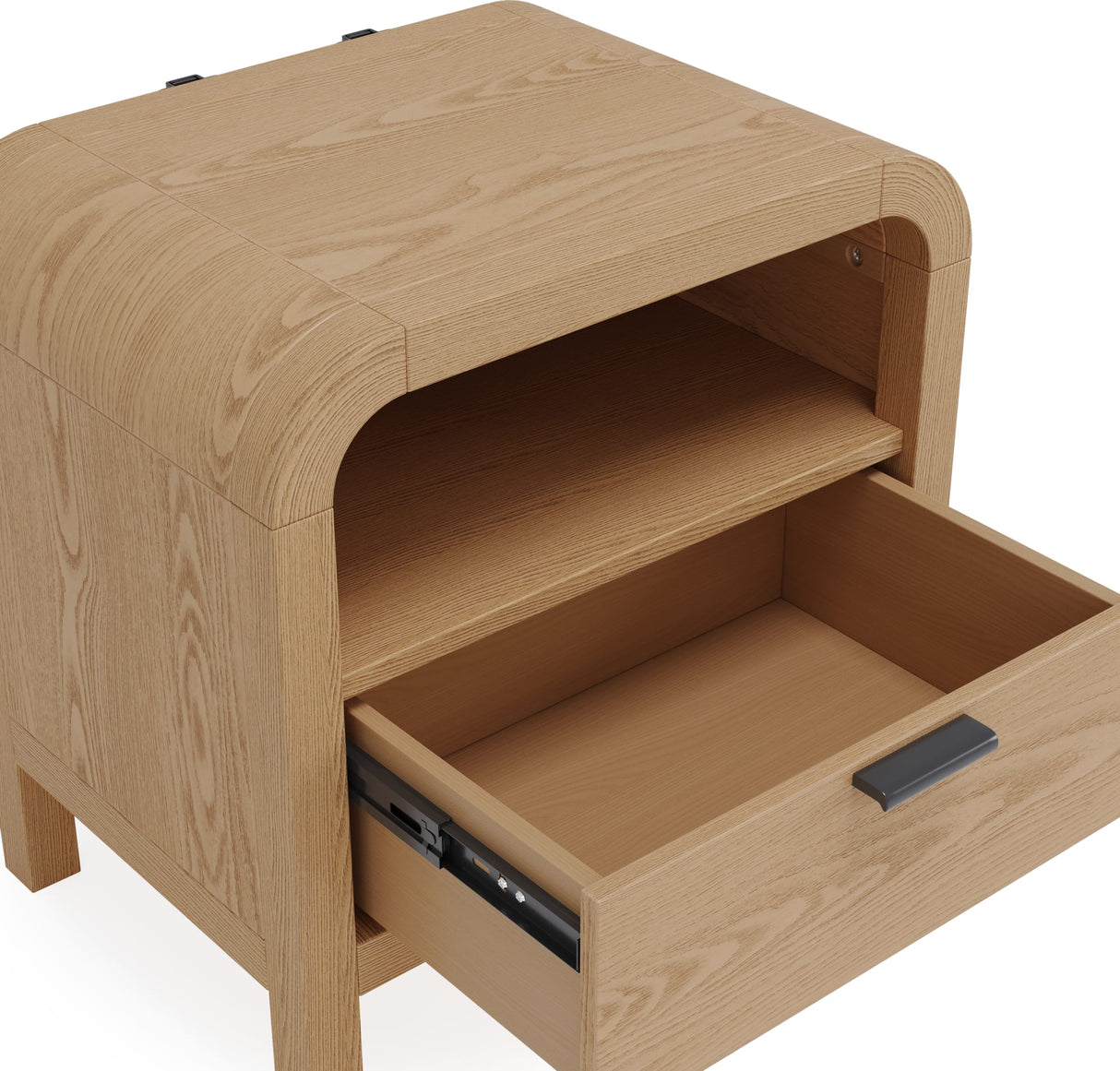 Drake Timber One Drawer Nightstand W/USB by Modus Furniture at Eve Furniture