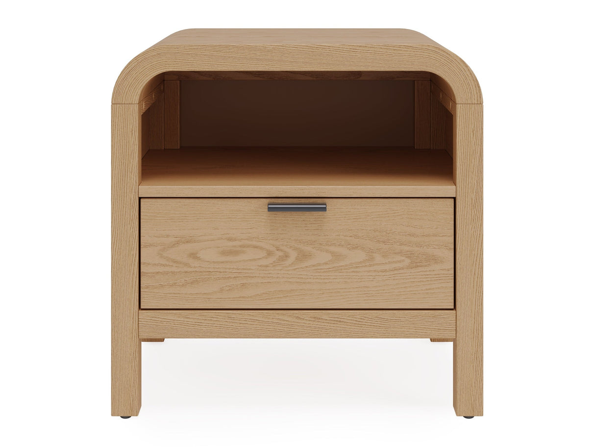 Drake Timber One Drawer Nightstand W/USB by Modus Furniture at Eve Furniture