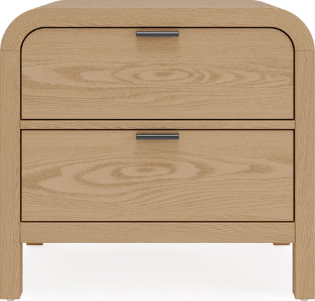 Drake Timber Two Drawer Nightstand W/USB by Modus Furniture at Eve Furniture