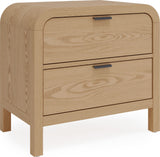 Drake Timber Two Drawer Nightstand W/USB by Modus Furniture at Eve Furniture