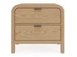 Drake Timber Two Drawer Nightstand W/USB by Modus Furniture at Eve Furniture