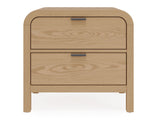 Drake Timber Two Drawer Nightstand W/USB by Modus Furniture at Eve Furniture
