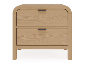 Drake Timber Two Drawer Nightstand W/USB by Modus Furniture at Eve Furniture