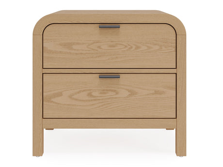 Drake Timber Two Drawer Nightstand W/USB by Modus Furniture at Eve Furniture
