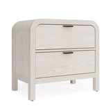 Drake Two Drawer USB-Charging Nightstand in Sugar by Modus Furniture at Eve Furniture