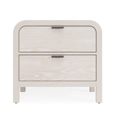 Drake Two Drawer USB-Charging Nightstand in Sugar by Modus Furniture at Eve Furniture