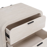 Drake Two Drawer USB-Charging Nightstand in Sugar by Modus Furniture at Eve Furniture
