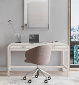 Drake Two Drawer Writing Desk in Sugar by Modus Furniture at Eve Furniture