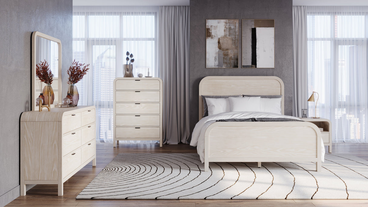 Drake Wood Eastern King Platform Bed in Sugar by Modus Furniture at Eve Furniture