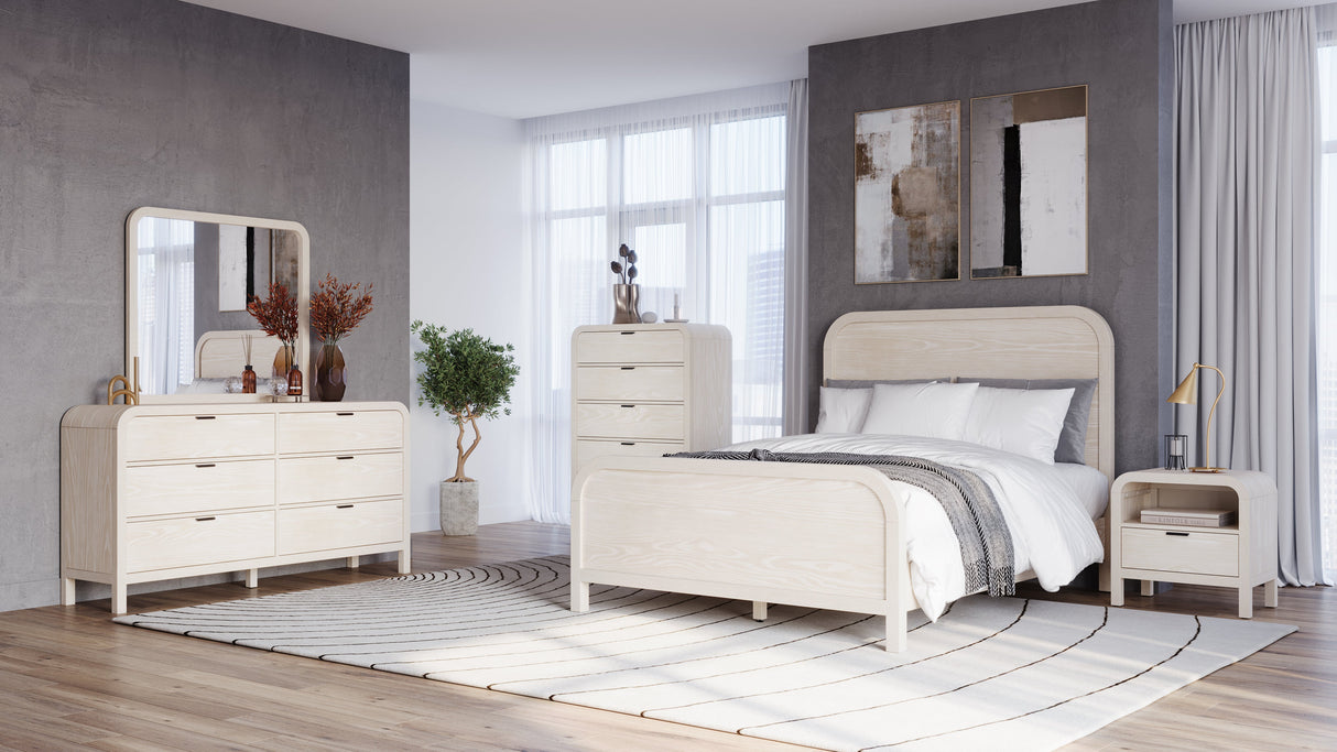 Drake Wood Full Platform Bed in Sugar by Modus Furniture at Eve Furniture