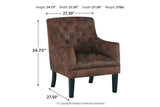 Drakelle Mahogany Accent Chair by Ashley at Eve Furniture