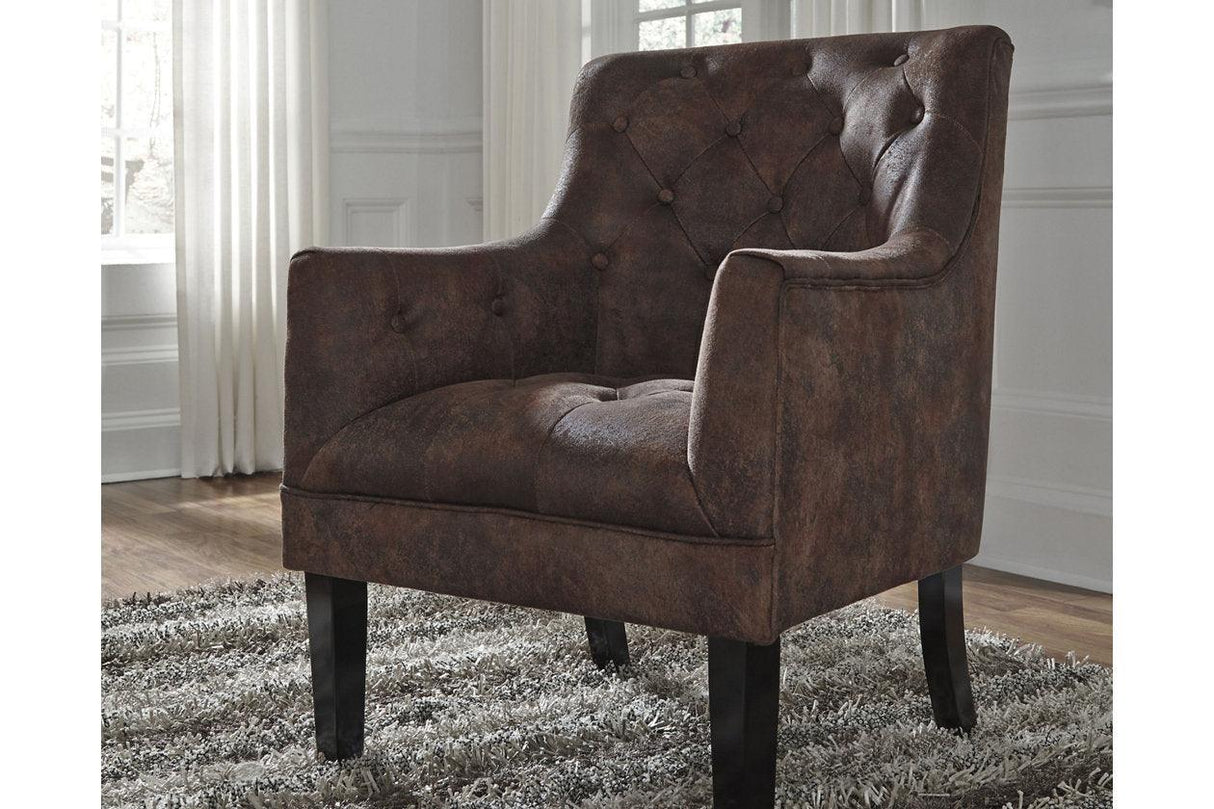 Drakelle Mahogany Accent Chair by Ashley at Eve Furniture