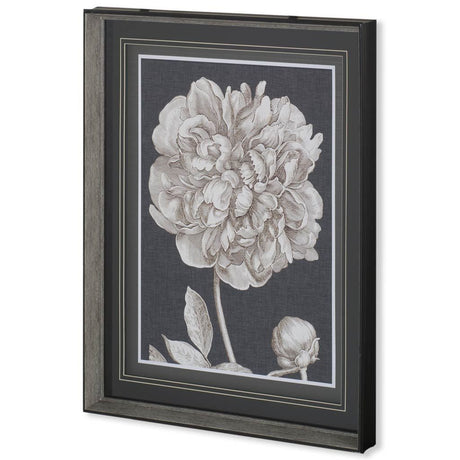 Dramatic Peony I by Vision Studio a Hand Embellished Textured Framed Art Print Matted under Glass by Mercana at Eve Furniture
