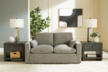 Dramatic Granite Loveseat by Ashley at Eve Furniture