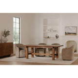 Drava Beige Rolling Dining Chair by MOES at Eve Furniture