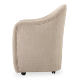 Drava Beige Rolling Dining Chair by MOES at Eve Furniture
