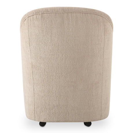 Drava Beige Rolling Dining Chair by MOES at Eve Furniture