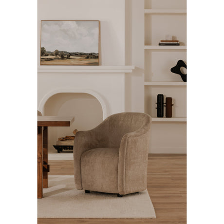 Drava Beige Rolling Dining Chair by MOES at Eve Furniture