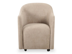 Drava Beige Rolling Dining Chair by MOES at Eve Furniture