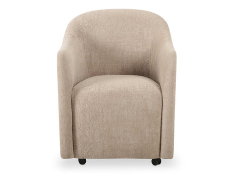 Drava Beige Rolling Dining Chair by MOES at Eve Furniture