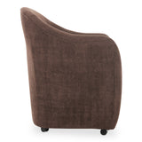 Drava Dark Brown Rolling Dining Chair by MOES at Eve Furniture