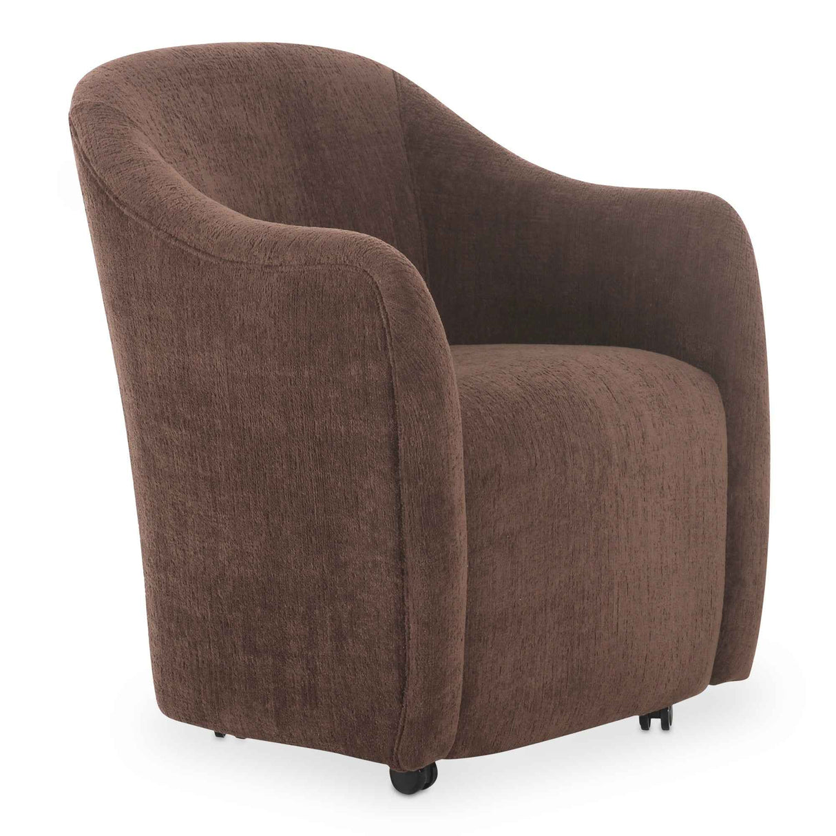Drava Dark Brown Rolling Dining Chair by Moe's Home at Eve Furniture
