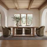 Drava Light Blue Rolling Dining Chair by MOES at Eve Furniture