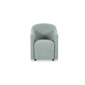 Drava Light Blue Rolling Dining Chair by MOES at Eve Furniture