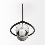 Drax 22"H Black Metal Wall Candle Holder by Mercana at Eve Furniture