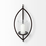 Drax Black Metal Wall Candle Holder by Mercana at Eve Furniture