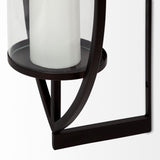 Drax Black Metal Wall Candle Holder by Mercana at Eve Furniture