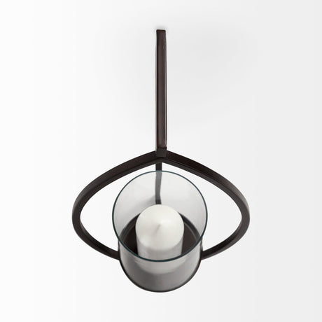 Drax Black Metal Wall Candle Holder by Mercana at Eve Furniture