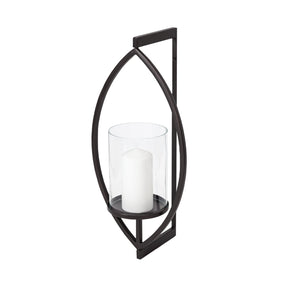 Drax Black Metal Wall Candle Holder by Mercana at Eve Furniture