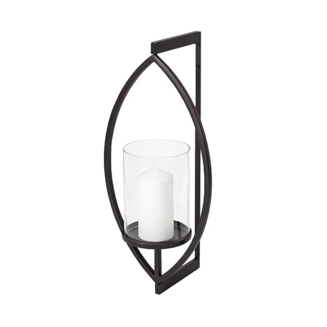 Drax Black Metal Wall Candle Holder by Mercana at Eve Furniture