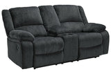 Draycoll Slate Manual Reclining Loveseat with Console by Ashley at Eve Furniture
