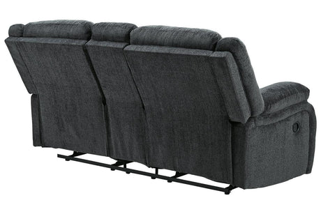 Draycoll Slate Manual Reclining Loveseat with Console by Ashley at Eve Furniture