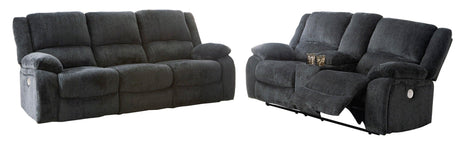 Draycoll Slate Power Reclining Living Room Set by Ashley at Eve Furniture
