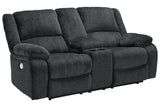 Draycoll Slate Power Reclining Loveseat with Console by Ashley at Eve Furniture